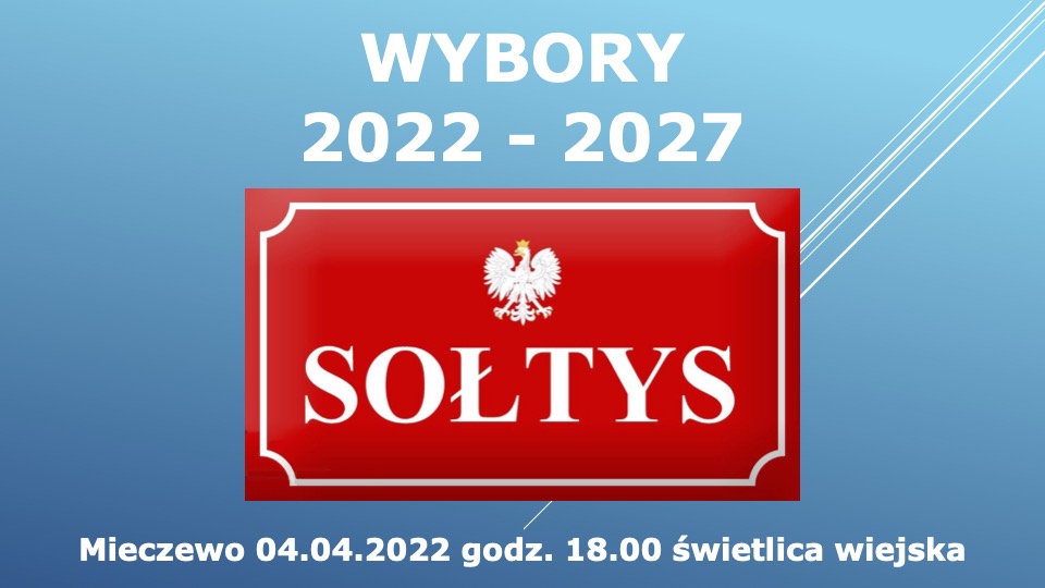 Wybory Sołtysa 2022